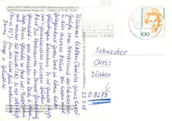 Langensteinbach Karlsbad Karlsruhe BW Bibelkonferenzstaette Fliegeraufnahme – Bild 2