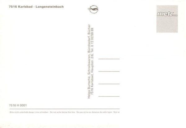 Langensteinbach Karlsbad Karlsruhe BW Panorama Strassenpartie Park – Bild 2
