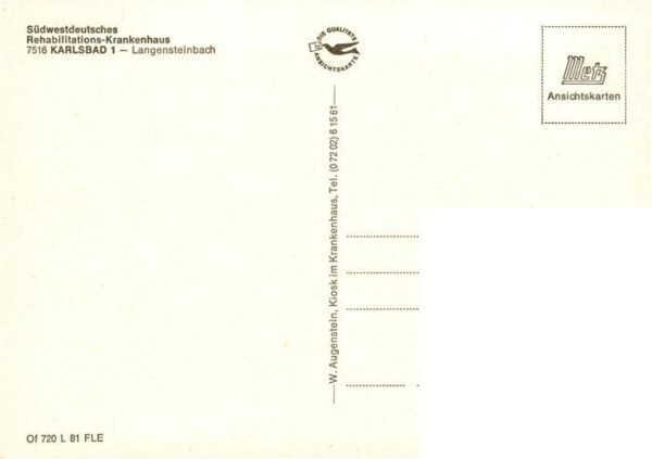 Langensteinbach Karlsbad Karlsruhe BW Suedwestdeutsches Reha Krankenhaus – Bild 2