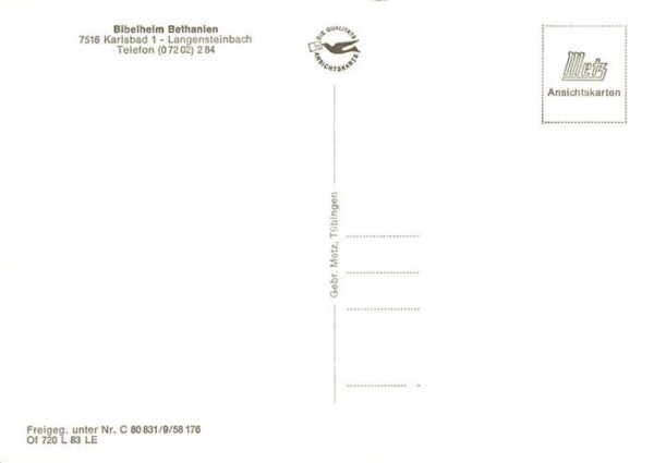 Langensteinbach Karlsbad Karlsruhe BW Bibelheim Bethanien Fliegeraufnahme – Bild 2
