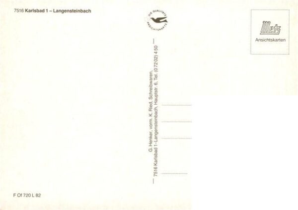Langensteinbach Karlsbad Karlsruhe BW Ortspartie Brunnen Kirche Rathaus Park – Bild 2