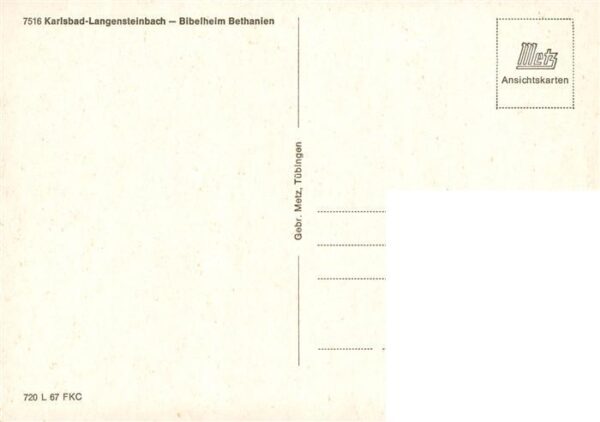 Langensteinbach Karlsbad Karlsruhe BW Bibelheim Bethanien – Bild 2