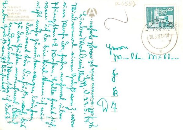 Ziegenrueck Saale Thueringen Teilansicht Blick zur Saale Saalewehr Schloss Wasse – Bild 2
