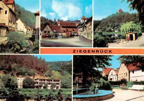 Ziegenrueck Saale Thueringen Am Drebabach Strasse der Einheit Blick zur Jugendhe