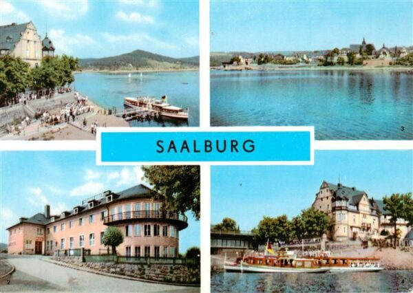 Saalburg Saale Thueringen Dampferanlegestelle FDGB Erholungsheim Hermann Schlimm