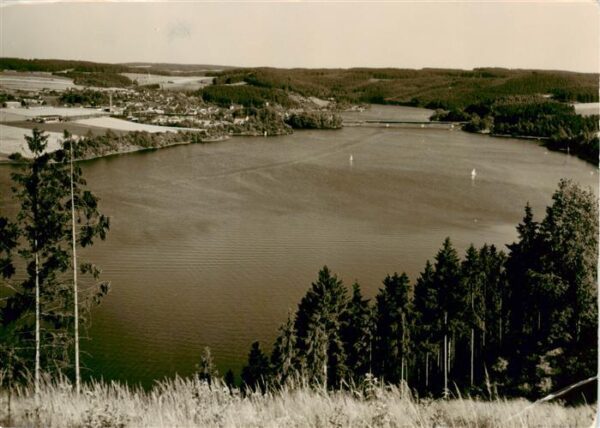 Saalburg Saale Thueringen Stausee der Bleiloch Saaletalsperre