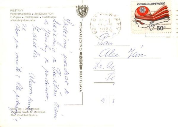 Piestany Pistian Poestyen SK Panorama mesta Zotavovna ROH Zupku Barlolamac Hotel – Bild 2