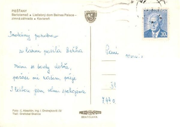 Piestany Pistian Poestyen SK Barlolamac Liecebny dom Balnea Palace zimna zahrada – Bild 2