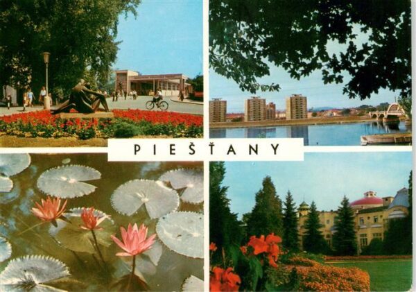 Piestany Pistian Poestyen SK Kolonadovy most Moderna stvrt na brehu Vahu Lekna n