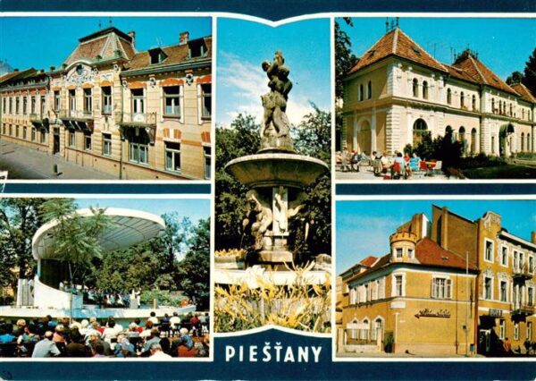 Piestany Pistian Poestyen SK Liecebny dom Zleny strom Hudobny pavilon Fontana v