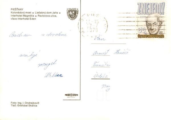 Piestany Pistian Poestyen SK Kolonadovy most Liecebny dom Jalta Interhotel magno – Bild 2