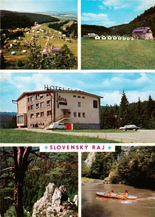 Slovensky Raj Slovakia Cingov Chata kpt Nalepku Hotel Flora Skalny utvar Kazatel