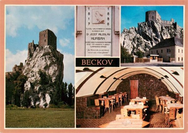 Beckov Slovakia Hrad Beckov Restauracia Pamatna tabula JM Hurbana
