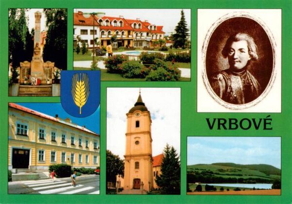 Vrbove Slovakia Pamatnik Polyfunkcny dom Portret MA Benovskeho Budova Mestskeho