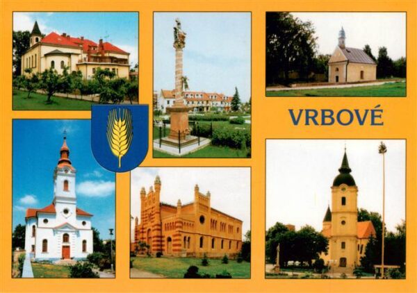 Vrbove Slovakia Pamaetnik gen MR Stefanika Polyfunkcny dom Nam Slobody Portret M