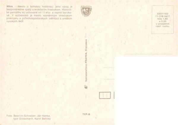 Nitra Slovakia Mesto s bohatou historiou V sucasnosti je mesto vyznamnym piermys – Bild 2