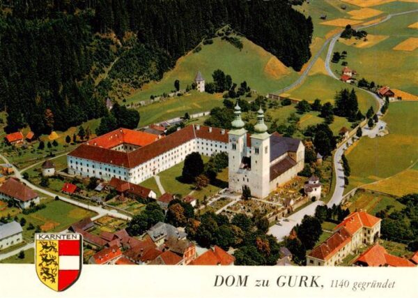 Gurk Gurktal Kaernten AT Dom zu Gurk Fliegeraufnahme