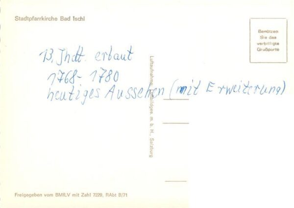 Bad Ischl Salzkammergut AT Fliegeraufnahme mit Stadtpfarrkirche – Bild 2