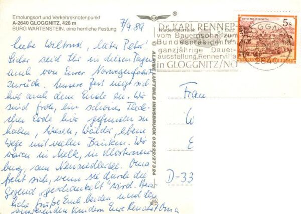 Gloggnitz Niederoesterreich AT Burg Wartenstein – Bild 2