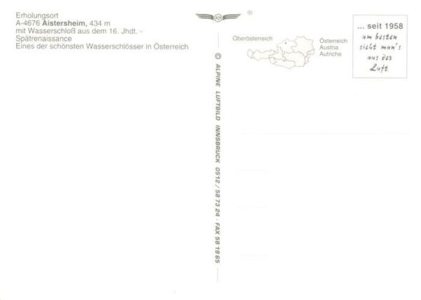 Aistersheim Fliegeraufnahme mit Wasserschloss – Bild 2