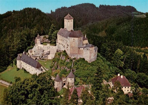 Rappottenstein Niederoesterreich AT Fliegeraufnahme mit Burg Rappottenstein