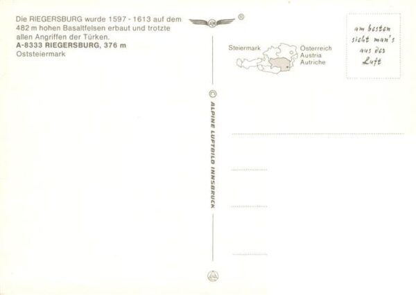 Riegersburg Fliegeraufnahme mit Schloss Riegersburg – Bild 2