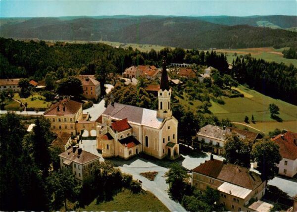 Maria Schmolln Oberoesterreich AT Fliegeraufnahme mit Wallfahrtskirche