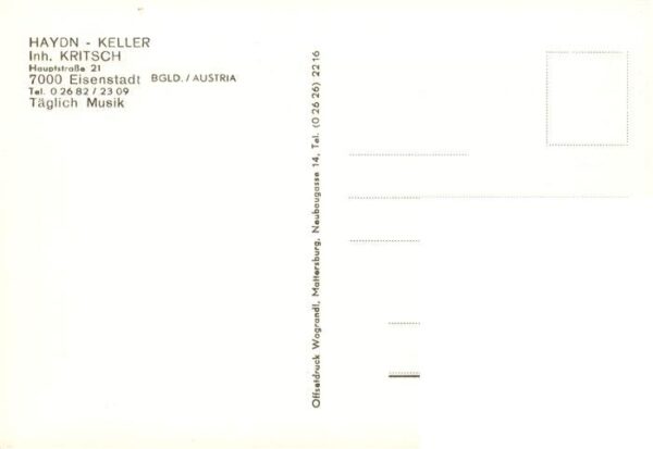 Eisenstadt Burgenland AT Haydn Keller – Bild 2