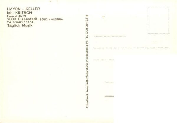 Eisenstadt Burgenland AT Haydn Keller – Bild 2
