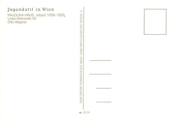 Wien AT Majolika Haus Jugendstil – Bild 2