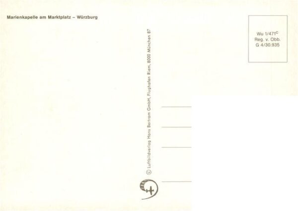 Wuerzburg Bayern Marienkapelle am Marktplatz – Bild 2