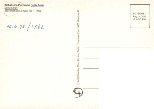 Schweinfurt Kath Pfarrkirche Heilig Geist – Bild 2