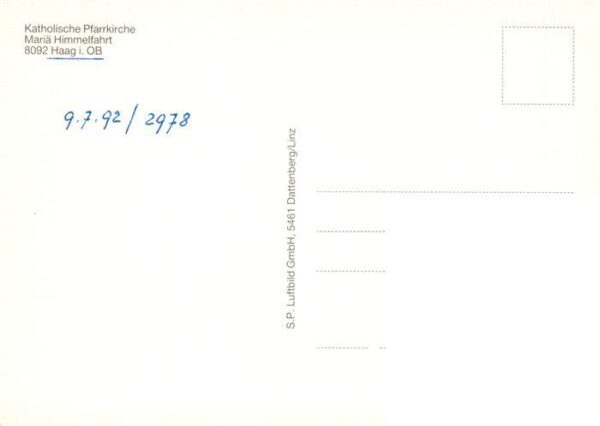 Haag Oberbayern Fliegeraufnahme mit Kath Pfarrkirche – Bild 2