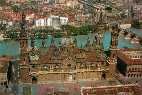 Zaragoza Saragossa ES El Pilar Fliegeraufnahme