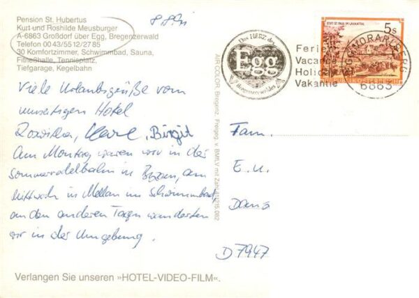 Grossdorf Egg Vorarlberg AT Pension Hubertus Tennisplaetze – Bild 2