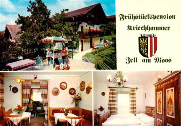 Zell Moos Mondsee Oberoesterreich AT Fruehstueckspension Kriechhammer Gaststube