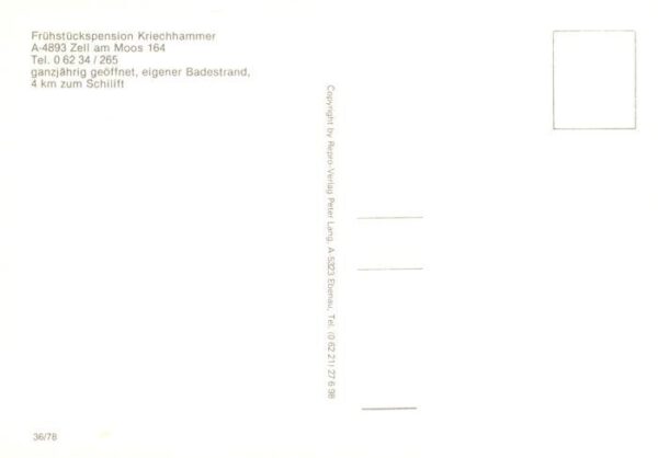 Zell Moos Mondsee Oberoesterreich AT Fruehstueckspension Kriechhammer Gaststube – Bild 2