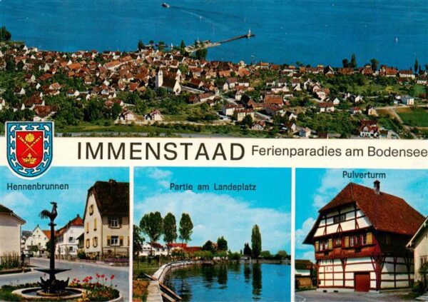 Immenstaad Bodensee Fliegeraufnahme Hennenbrunnen Partie am Landeplatz Pulvertur