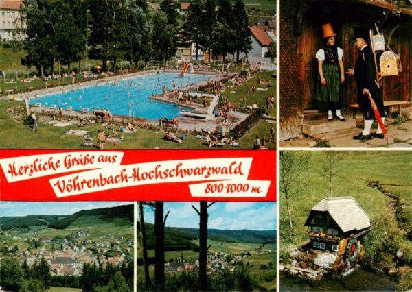 Voehrenbach Schwimmbad Trachten Panorama Muehle