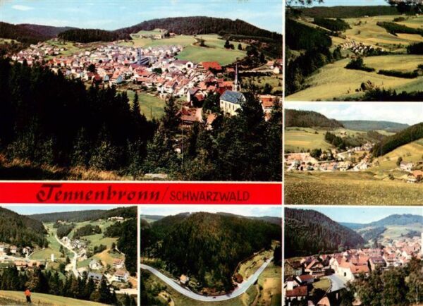 Tennenbronn Fliegeraufnahmen Panorama Strassenpartie Ortsansicht