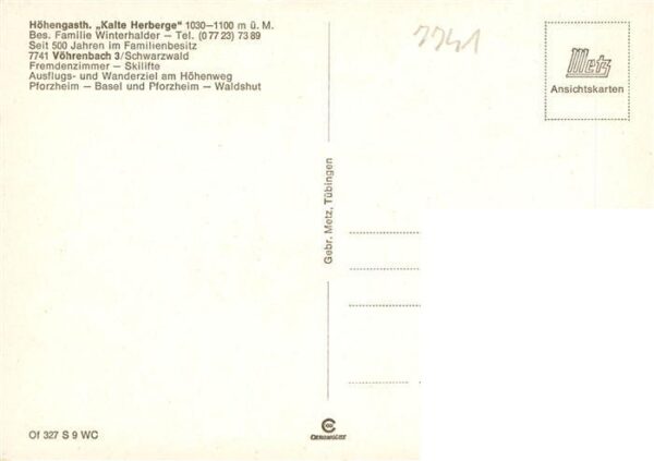 Voehrenbach Hoehengasthaus Kalte Herberge – Bild 2