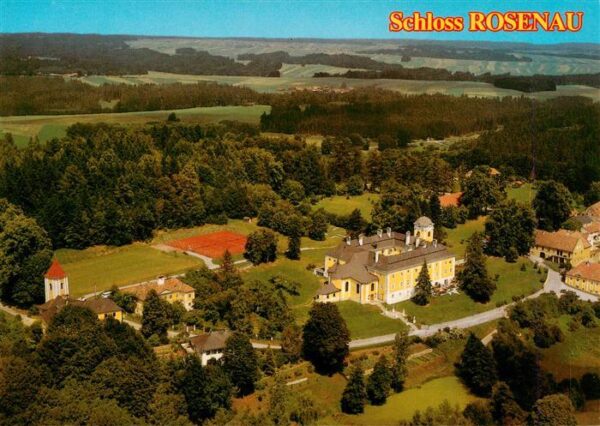 Schloss Rosenau Zwettl Niederoesterreich AT Fliegeraufnahme oesterr Freimauer Mu
