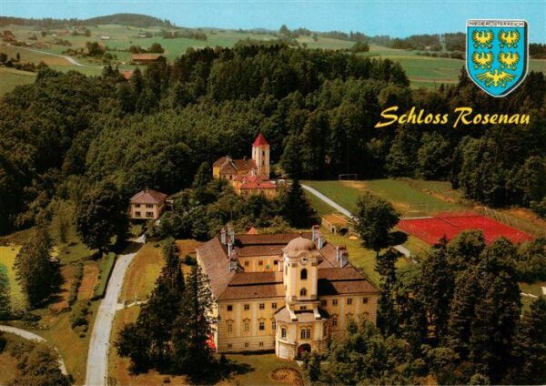 Schloss Rosenau Zwettl Niederoesterreich AT Fliegeraufnahme oesterr Freimauer Mu