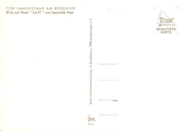 Immenstaad Bodensee Blick auf Hotel Schiff und Seestrasse West – Bild 2