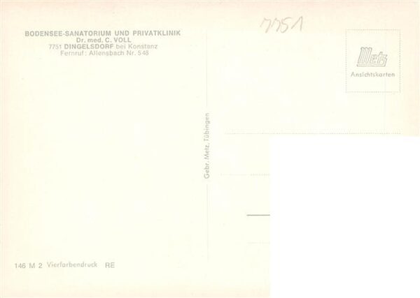Dingelsdorf Konstanz Bodensee Giebelhalle Ostgiebel mit See Bodensee Sanatorium – Bild 2