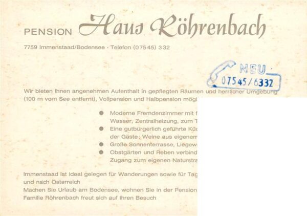 Immenstaad Bodensee Pension Haus Roehrenbach – Bild 2