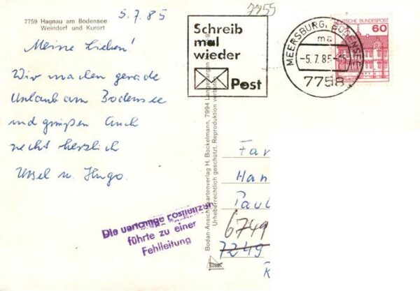 Hagnau Bodensee Kirche Bootshafen Seepartie Panorama – Bild 2