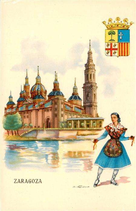 Zaragoza Saragossa ES Palast Landestracht