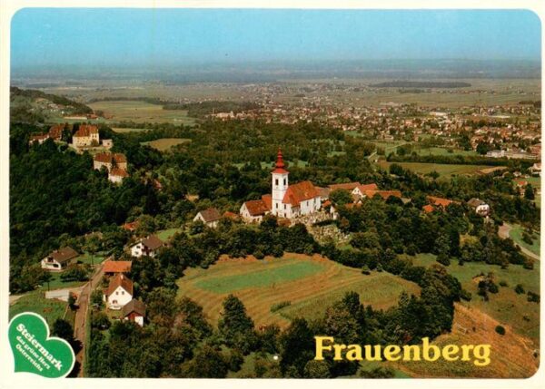 Frauenberg Leibnitz Steiermark AT Fliegeraufnahme mit Kirche