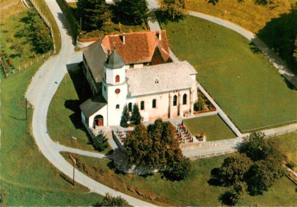 Viktorsberg Vorarlberg AT Pfarrkirche Fliegeraufnahme